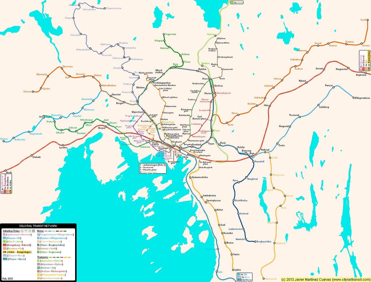 خريطة مترو النرويج