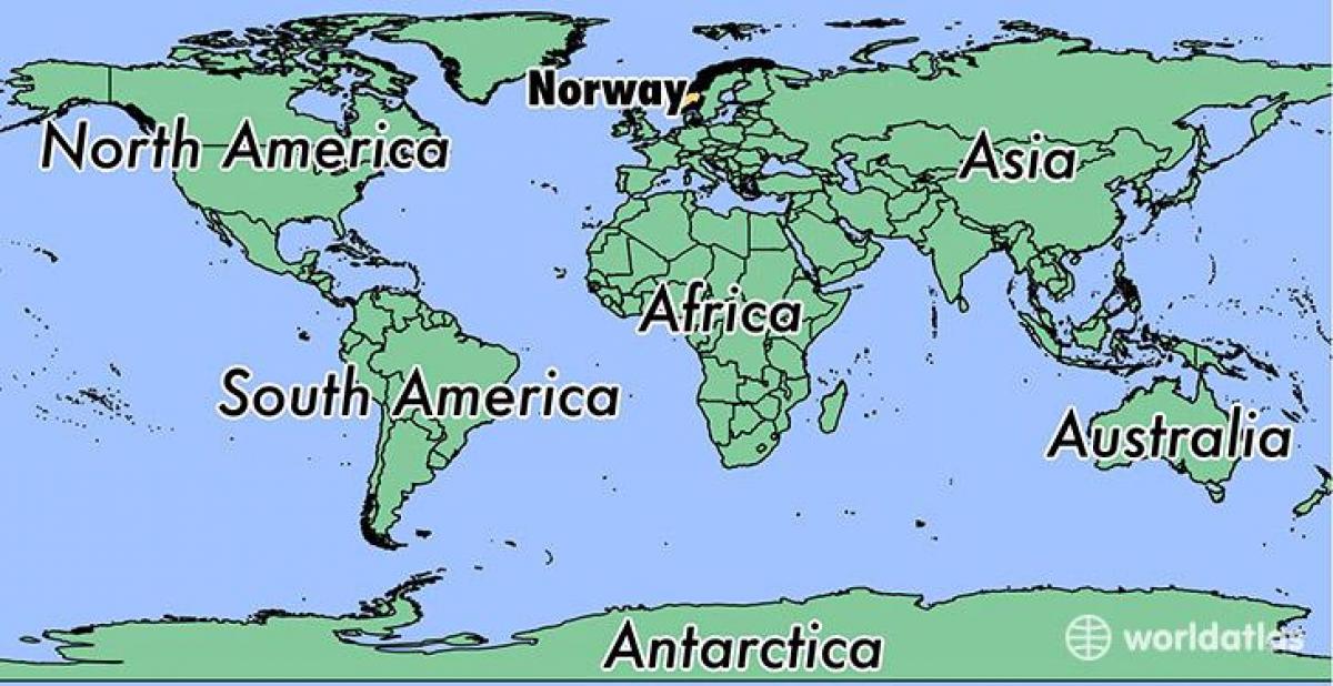 خريطة النرويج موقع على العالم 