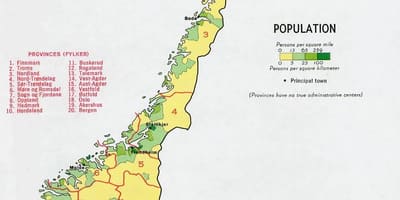 النرويج السكان خريطة